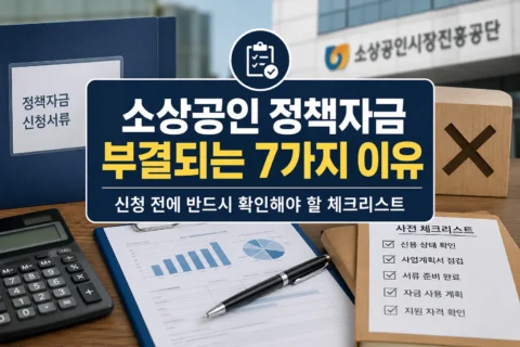 소상공인 정책자금 부결되는 7가지 이유｜신청 전에 반드시 확인해야 할 체크리스트