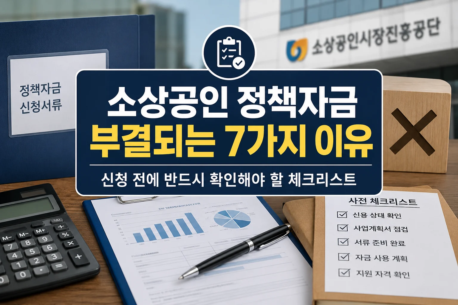 소상공인 정책자금 부결되는 7가지 이유와 신청 전 체크리스트